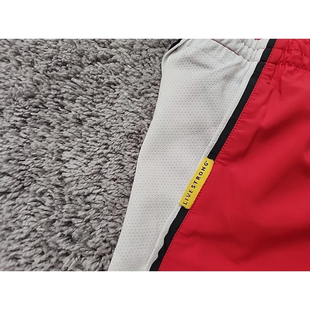 Nike Dri-FIT Livestrong Running Shorts Womens S Red White Athletic Gym